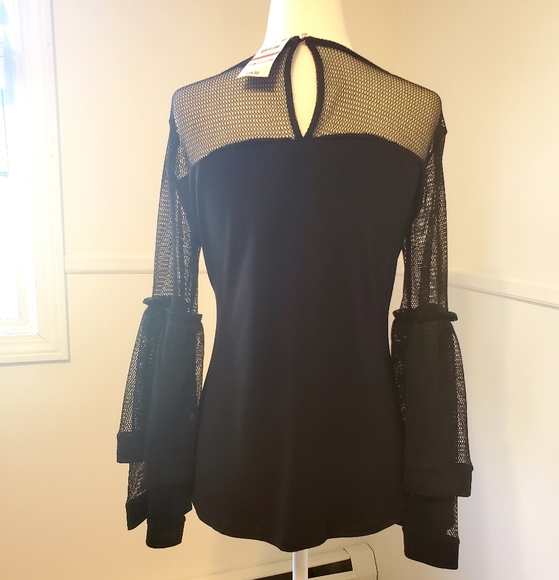 Thalia Sodi tiered long sleeve mesh top - Picture 6 of 10